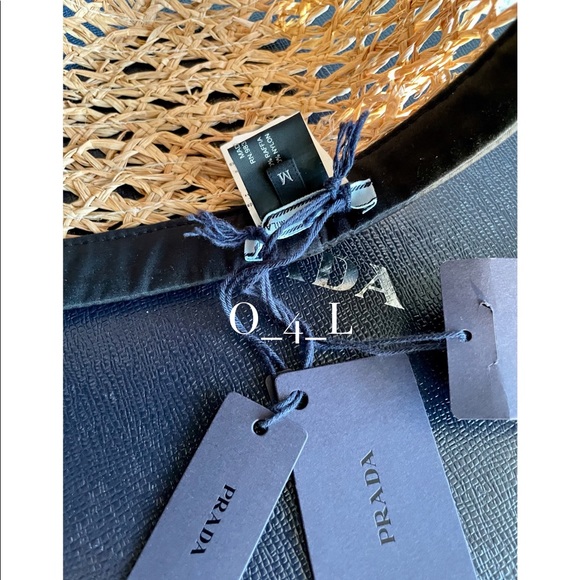 Prada Nylon and Raffia Visor/Cap - Picture 4 of 4